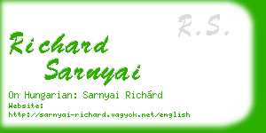 richard sarnyai business card