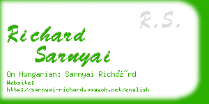 richard sarnyai business card